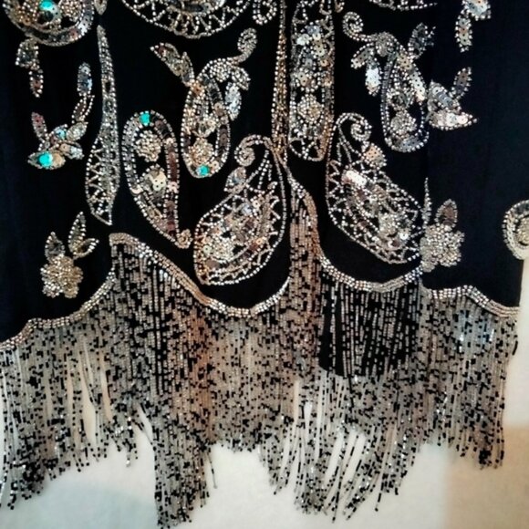 Michael Michael Kors Beaded Black Dress Size Small - Picture 4 of 6